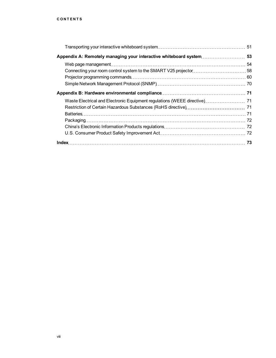 Smart Technologies SMARTBoard 480iv User Manual | Page 10 / 88