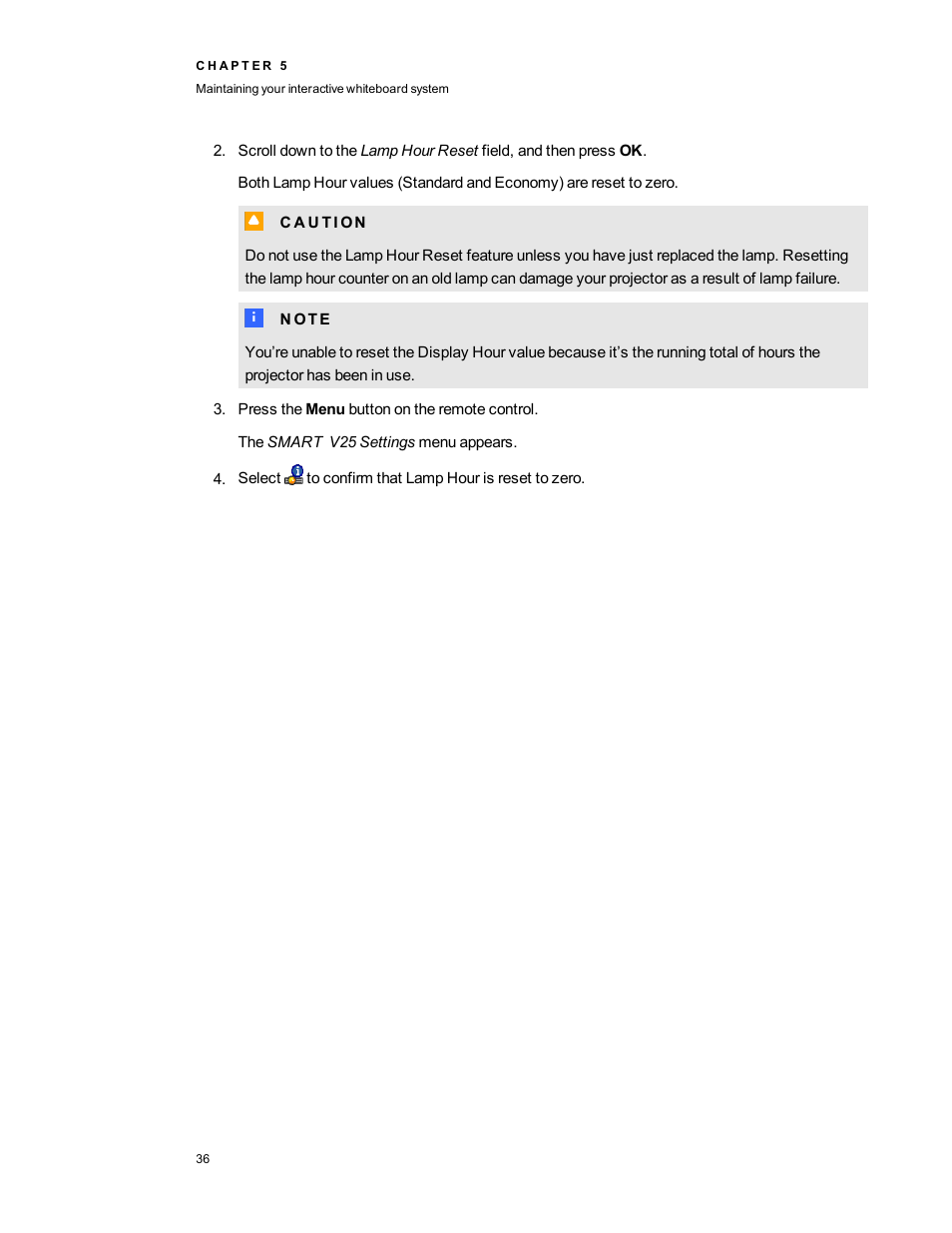 Smart Technologies SMARTBoard 480iv User Manual | Page 46 / 88