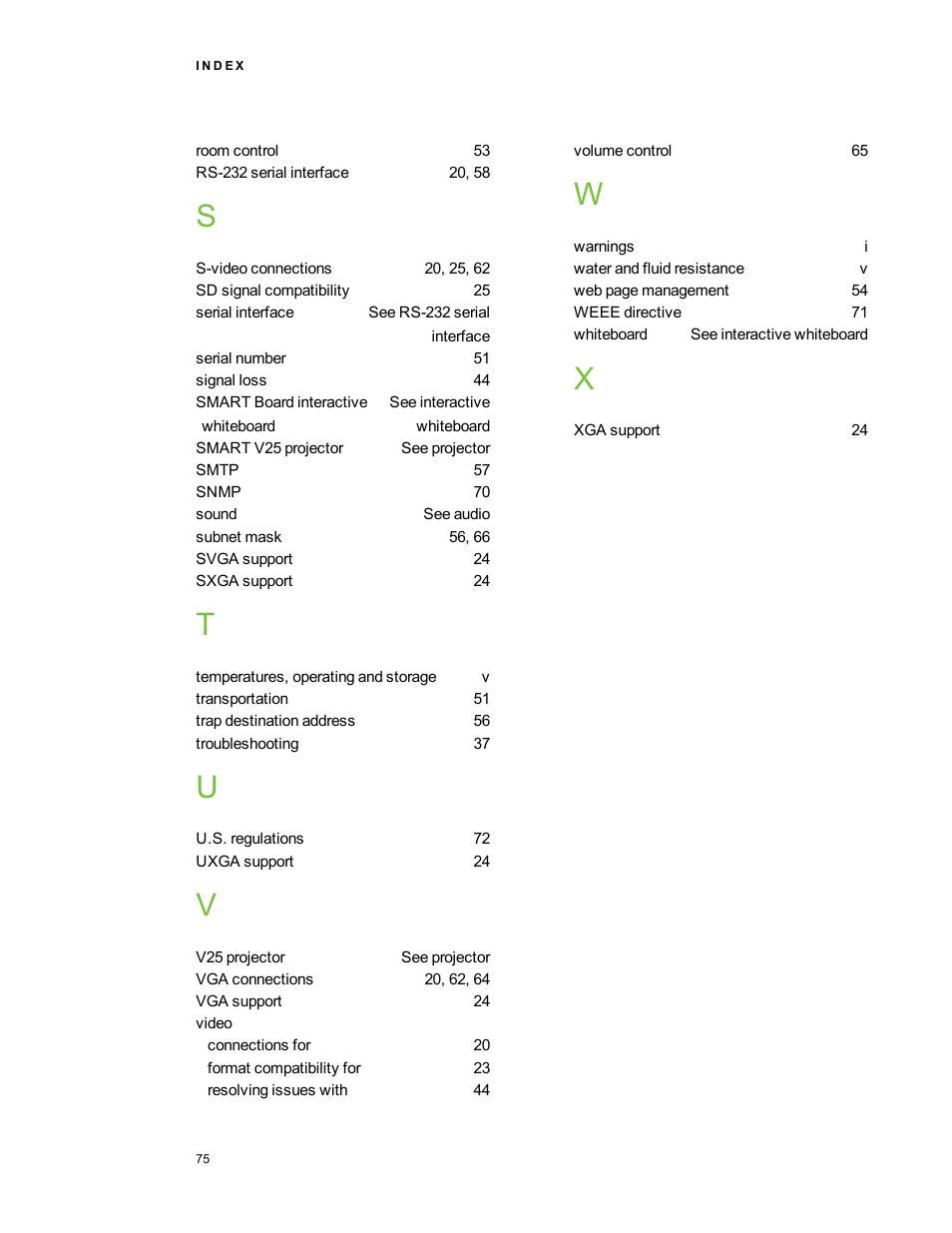 Smart Technologies SMARTBoard 480iv User Manual | Page 85 / 88