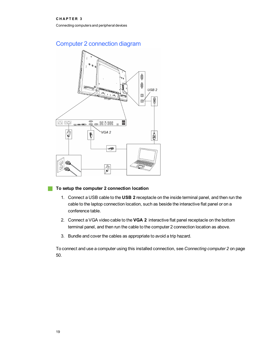 Computer 2 connection diagram | Smart Technologies Smart Board 6055i/8055i SMP/8055ie-SMP User Manual | Page 27 / 96