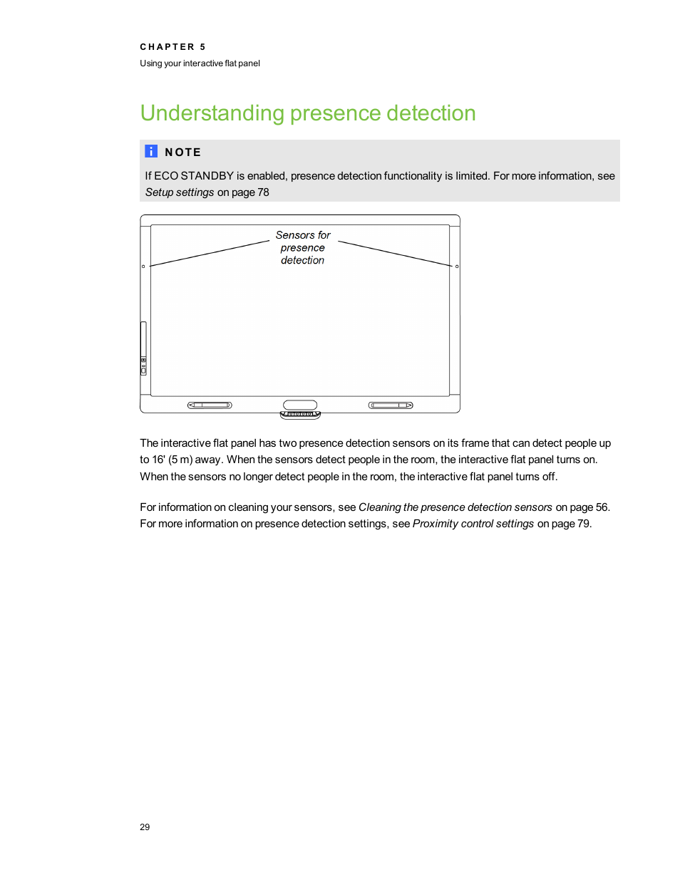 Understanding presence detection | Smart Technologies Smart Board 6055i/8055i SMP/8055ie-SMP User Manual | Page 37 / 96