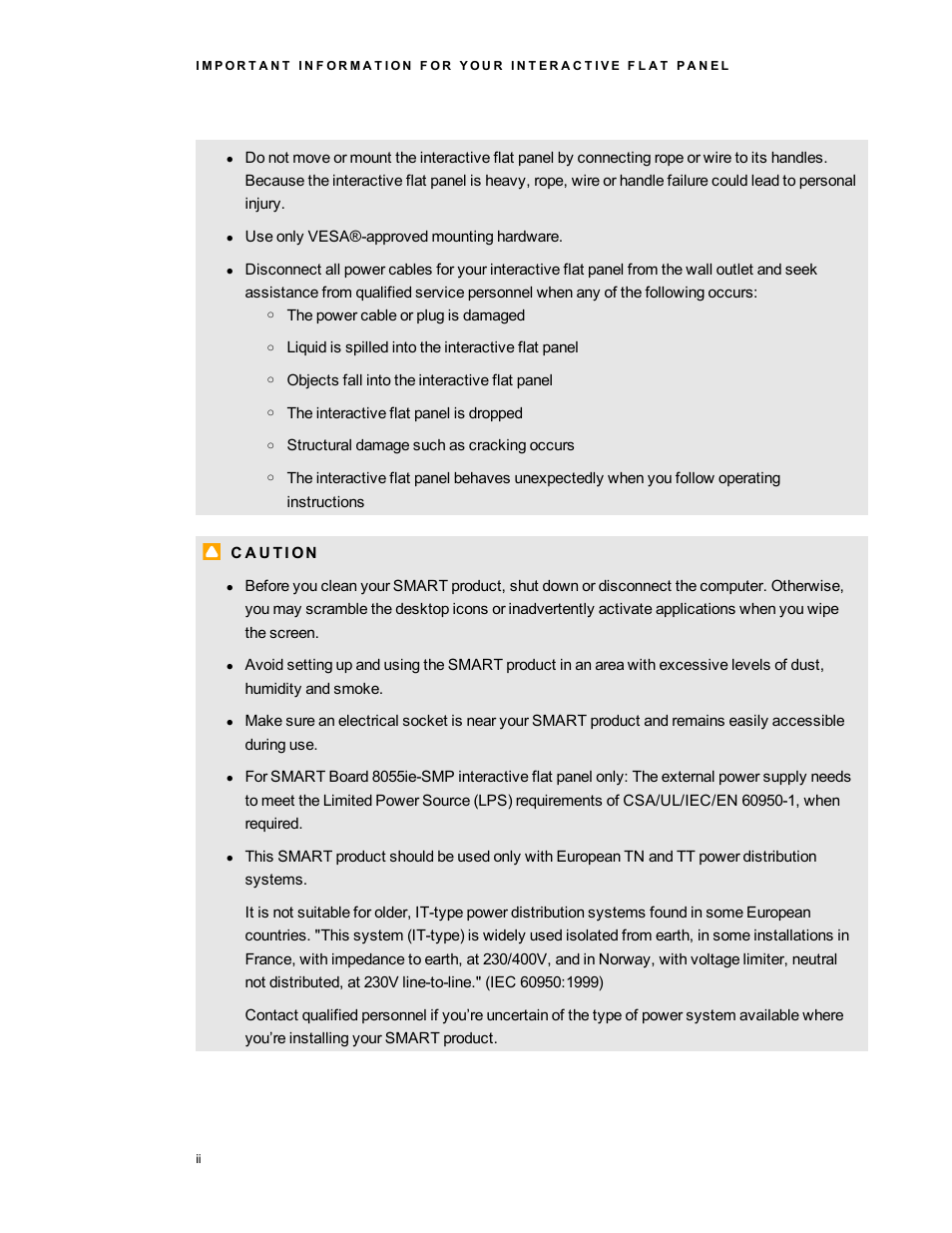 Smart Technologies Smart Board 6055i/8055i SMP/8055ie-SMP User Manual | Page 4 / 96