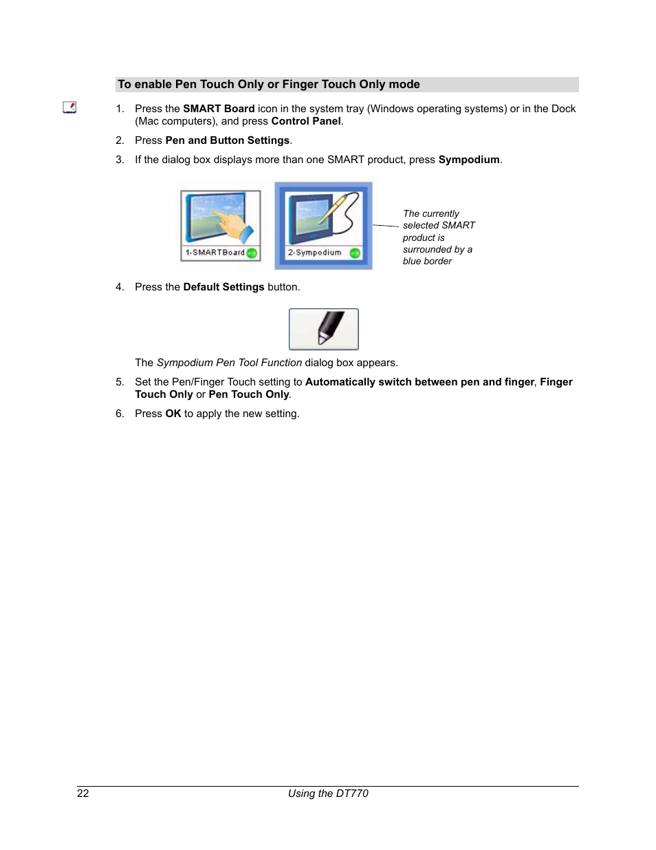 Smart Technologies iNTERACTIVE PEN DISPLAY DT770. User Manual | Page 28 / 43