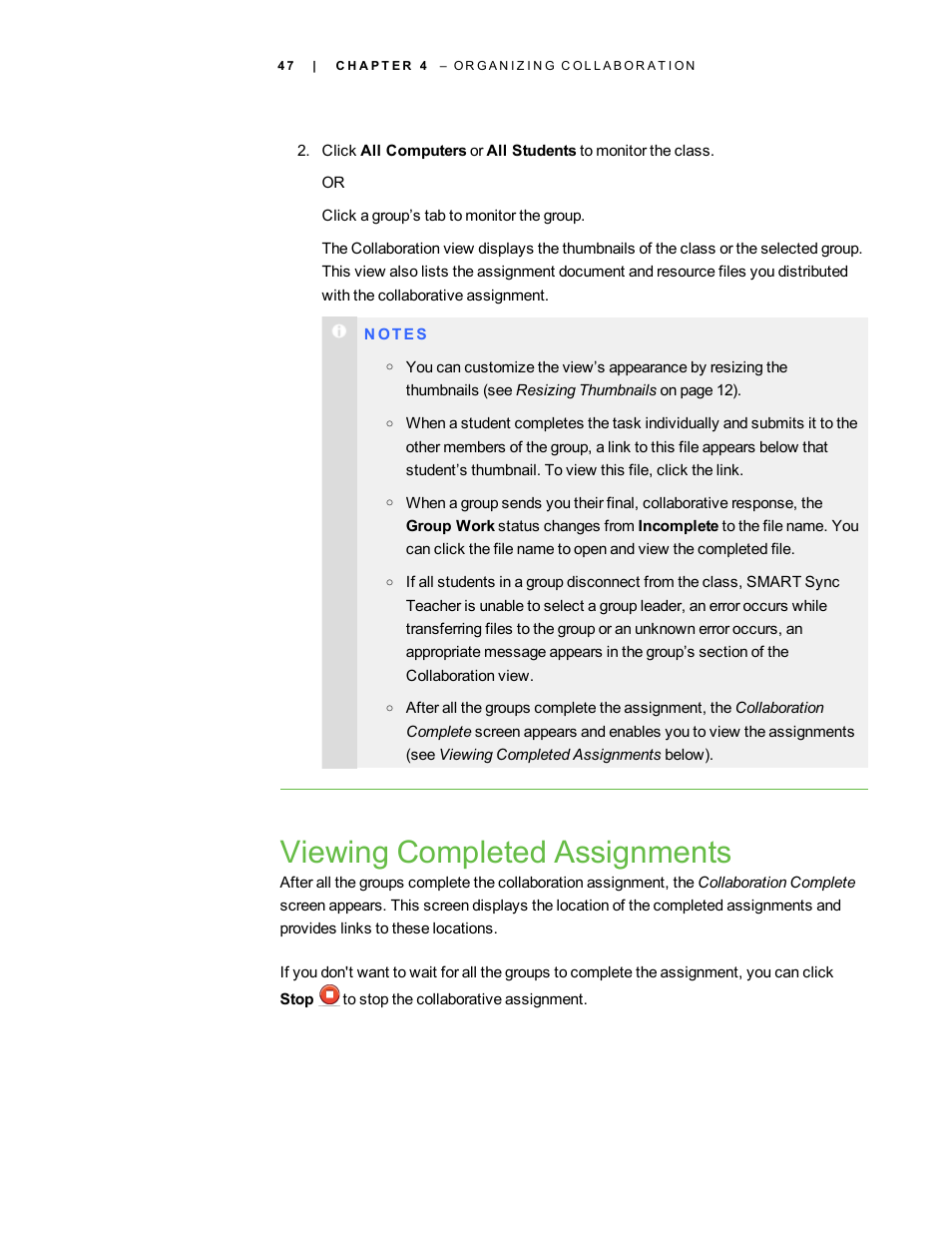 Viewing completed assignments, Viewing completed | Smart Technologies Smart Sync 2010 User Manual | Page 53 / 116