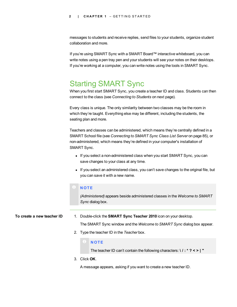 Starting smart sync | Smart Technologies Smart Sync 2010 User Manual | Page 8 / 116