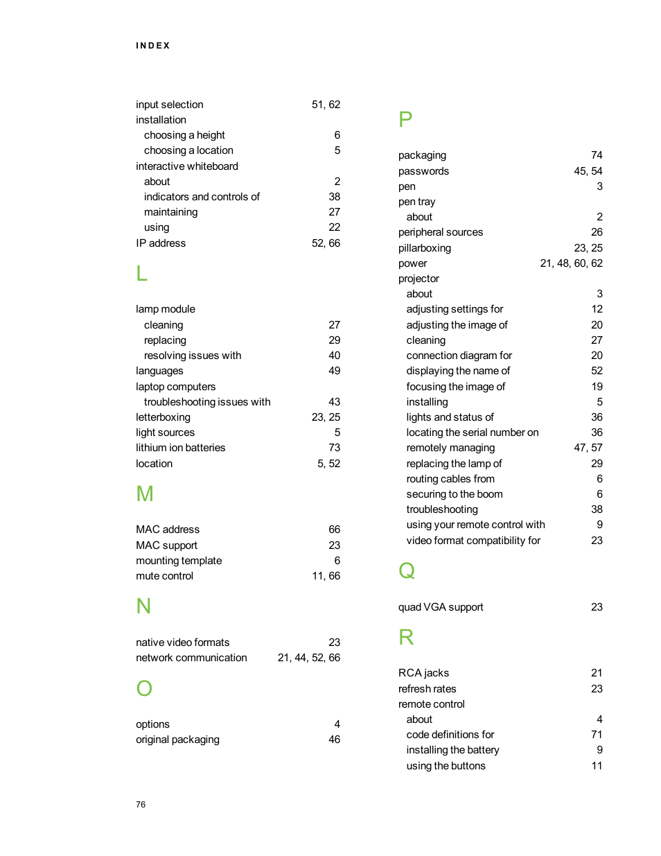 Smart Technologies 480i5 User Manual | Page 86 / 90