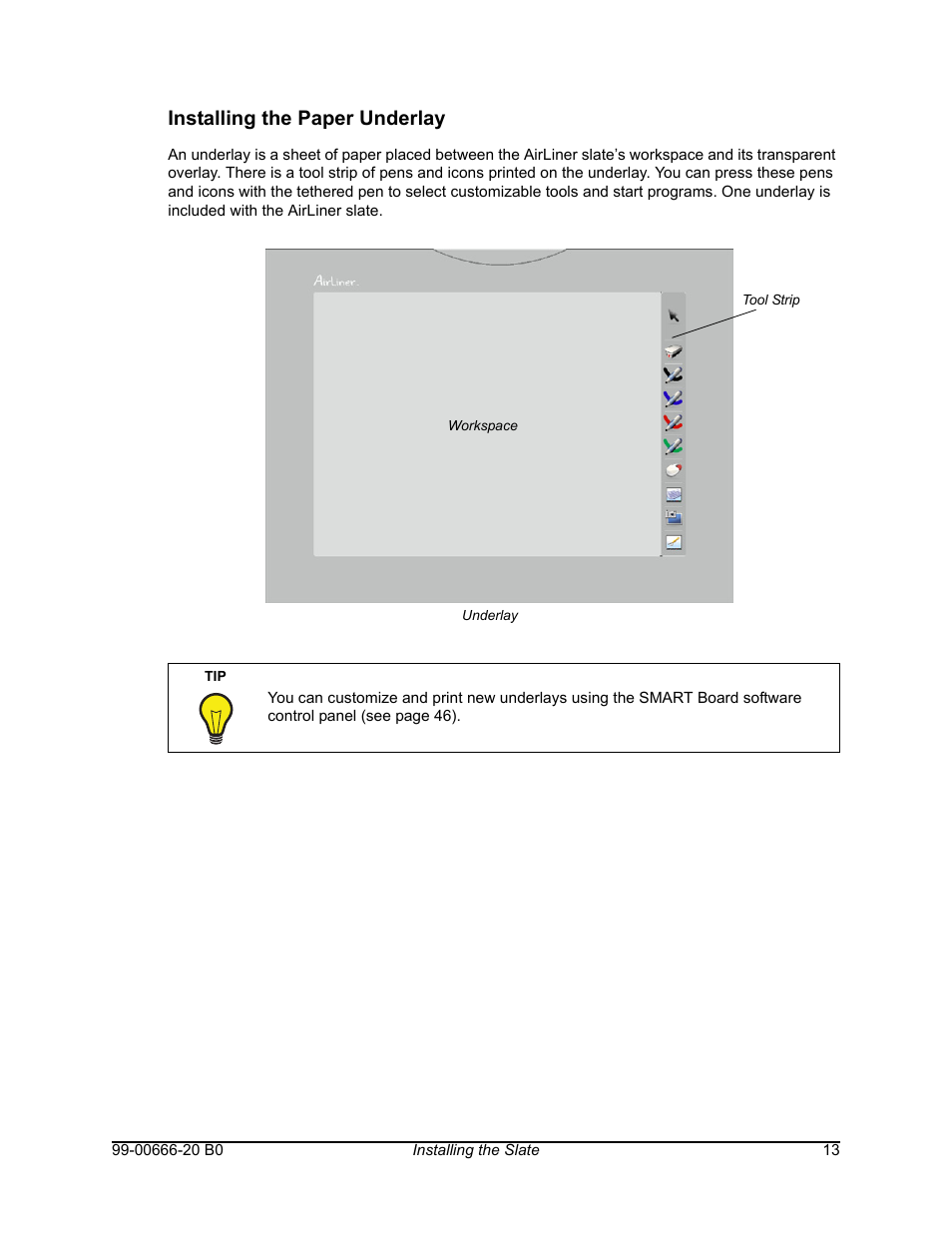Installing the paper underlay | Smart Technologies AIRLINER WIRELESS SLATE WS100 User Manual | Page 21 / 84