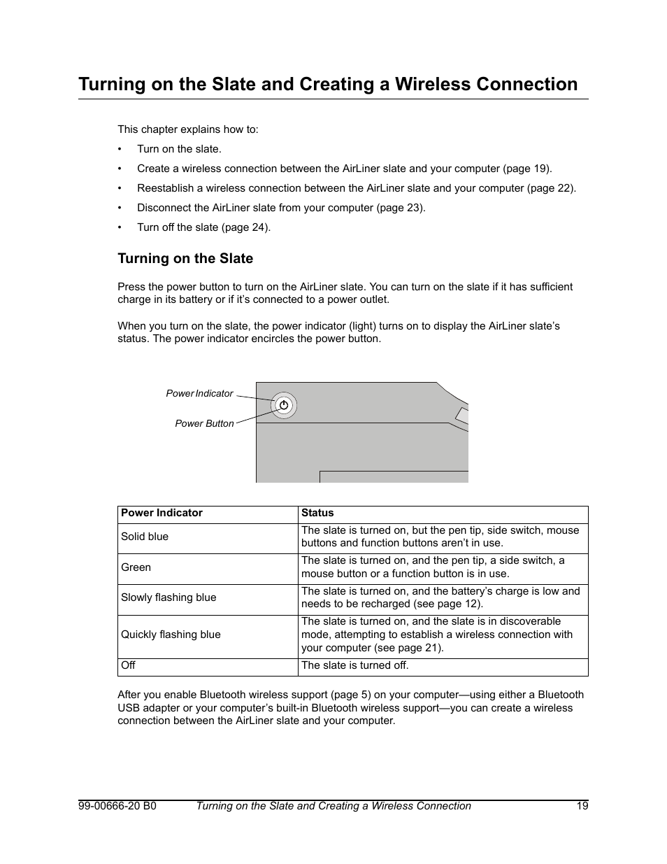Turning on the slate | Smart Technologies AIRLINER WIRELESS SLATE WS100 User Manual | Page 27 / 84