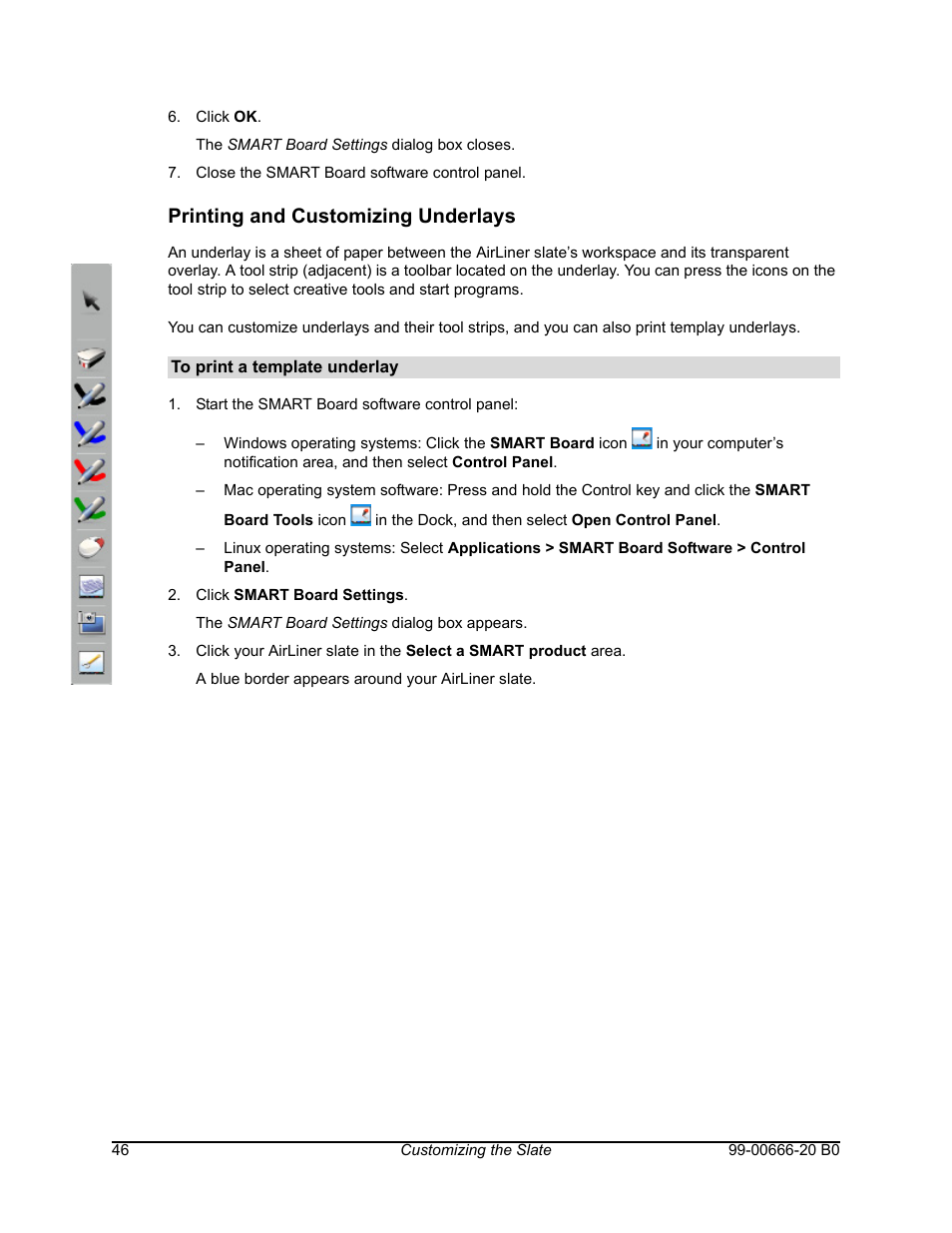 Printing and customizing underlays | Smart Technologies AIRLINER WIRELESS SLATE WS100 User Manual | Page 54 / 84