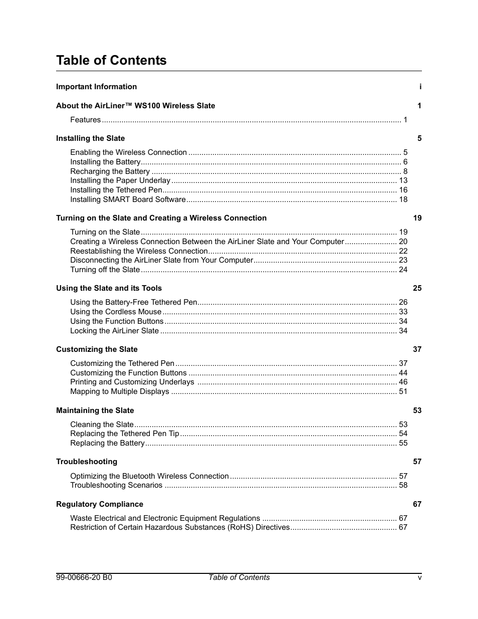 Smart Technologies AIRLINER WIRELESS SLATE WS100 User Manual | Page 7 / 84