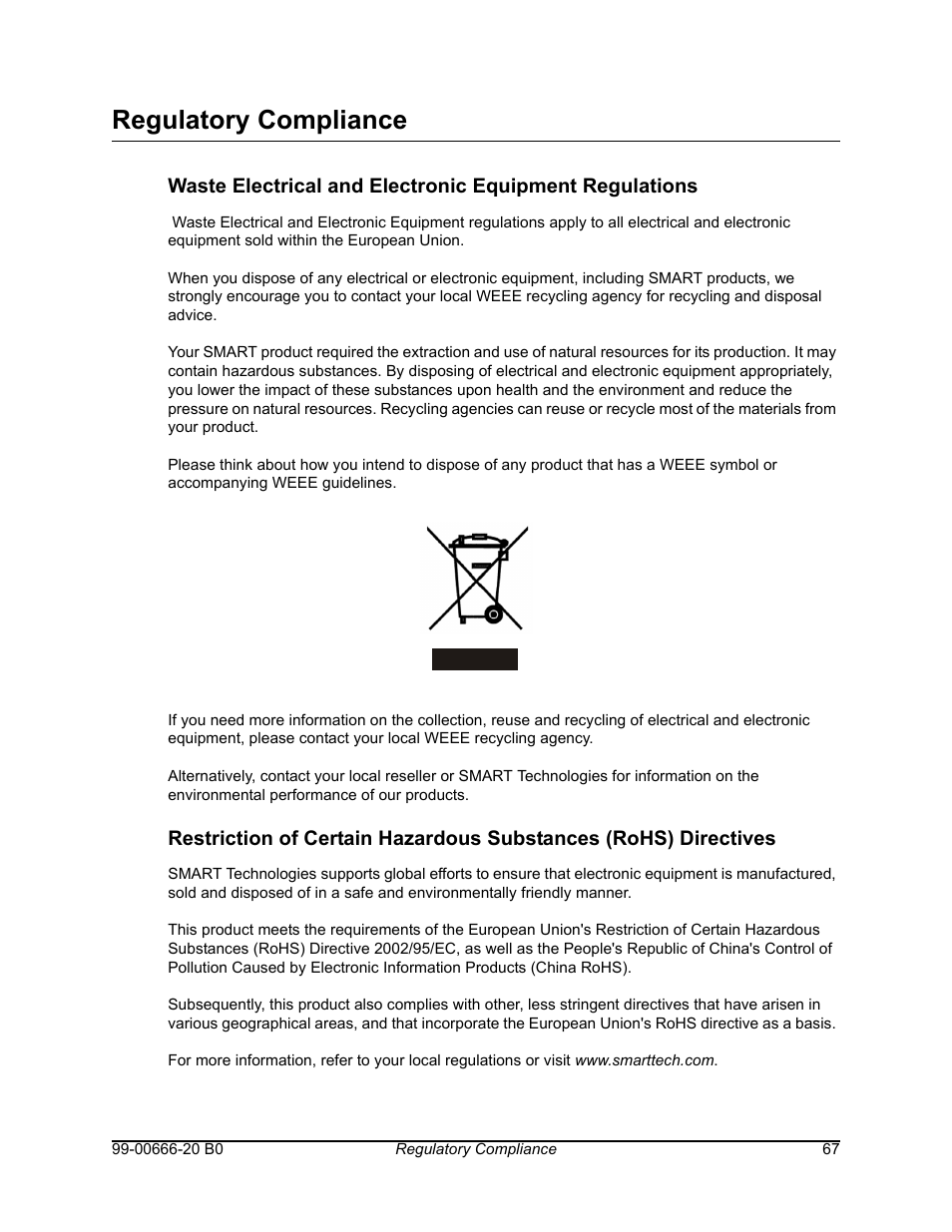 Regulatory compliance | Smart Technologies AIRLINER WIRELESS SLATE WS100 User Manual | Page 75 / 84