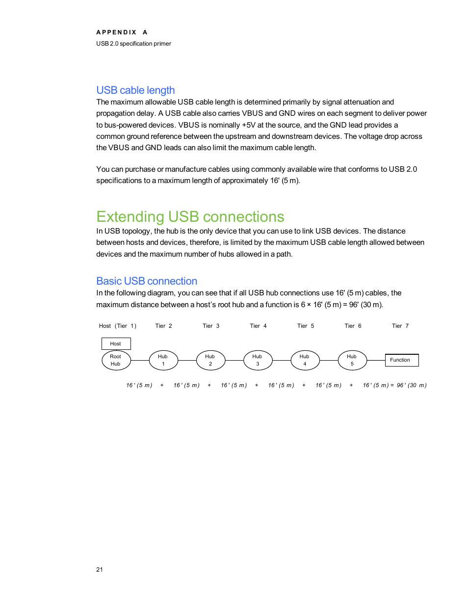 Usb cable length, Extending usb connections, Basic usb connection | Smart Technologies Smart Board 800 Series User Manual | Page 25 / 30