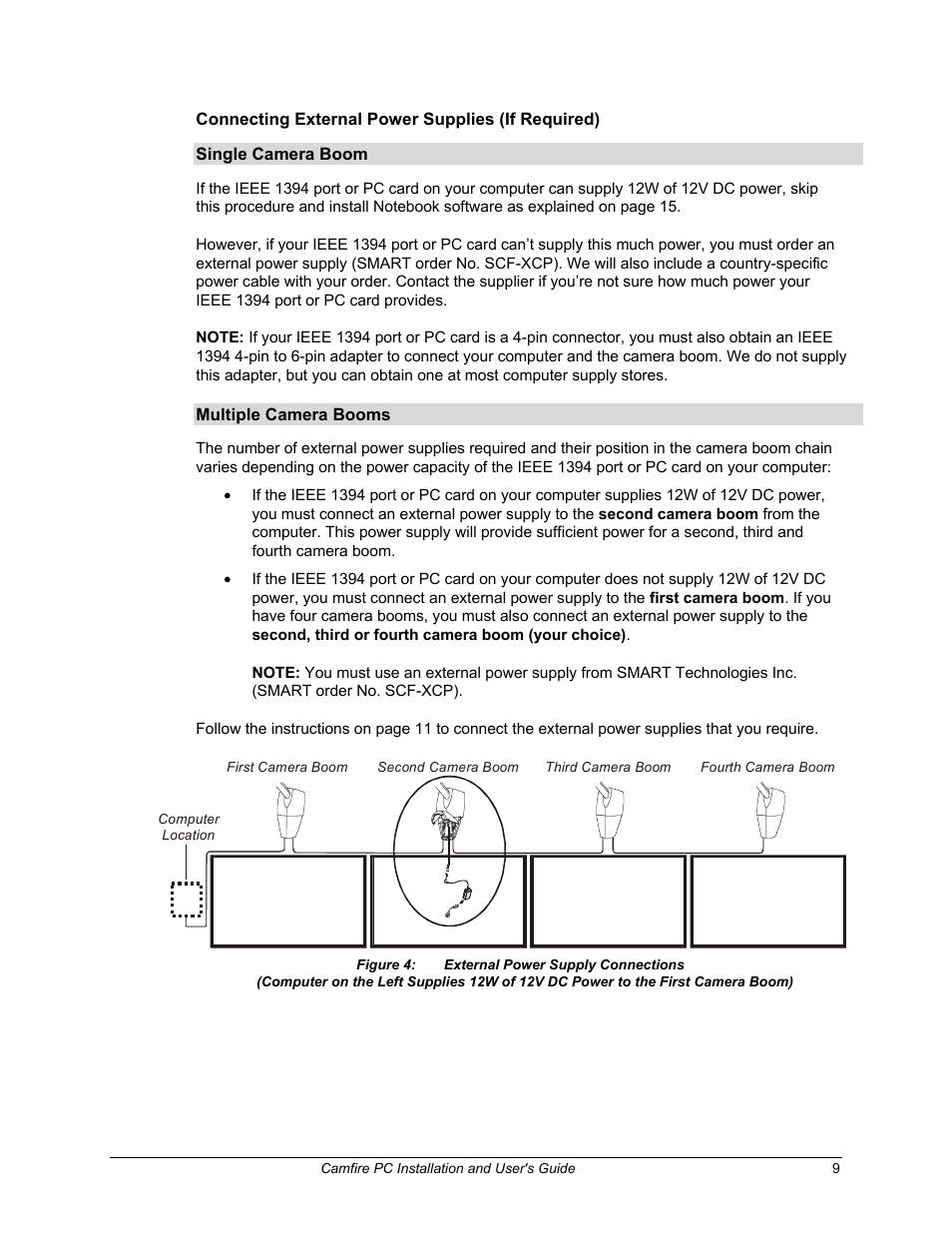Connecting external power supplies (if required), E 9) | Smart Technologies PC User Manual | Page 15 / 37