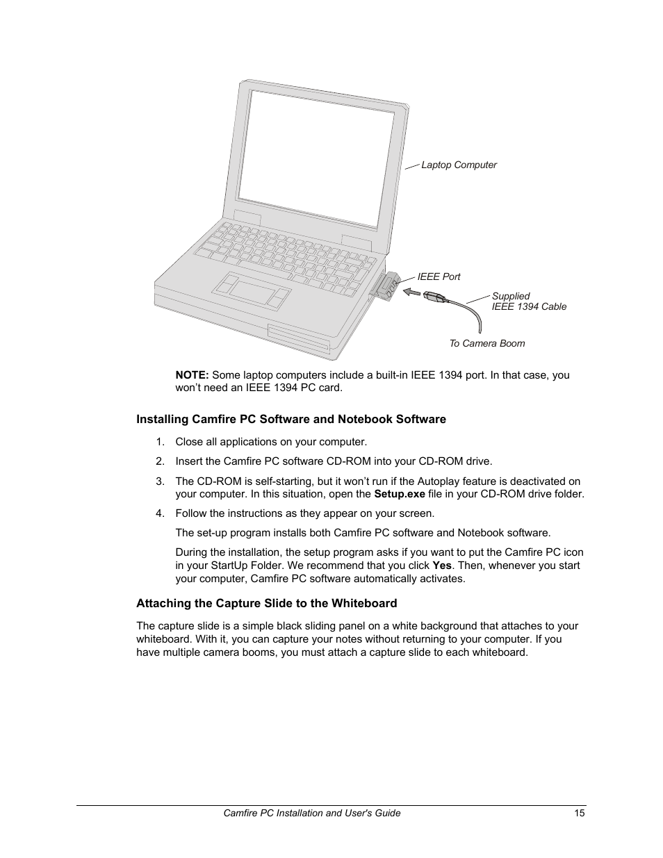 Attaching the capture slide to the whiteboard, Age 13), Age 15) | Smart Technologies PC User Manual | Page 21 / 37