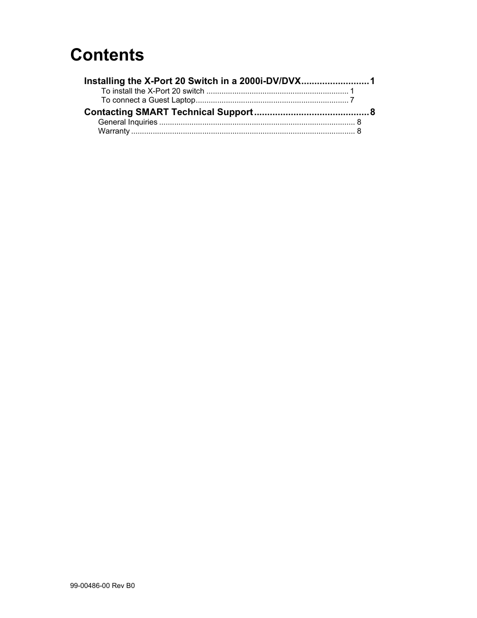 Smart Technologies X-Port 20 Switch XP20-2000i User Manual | Page 3 / 12