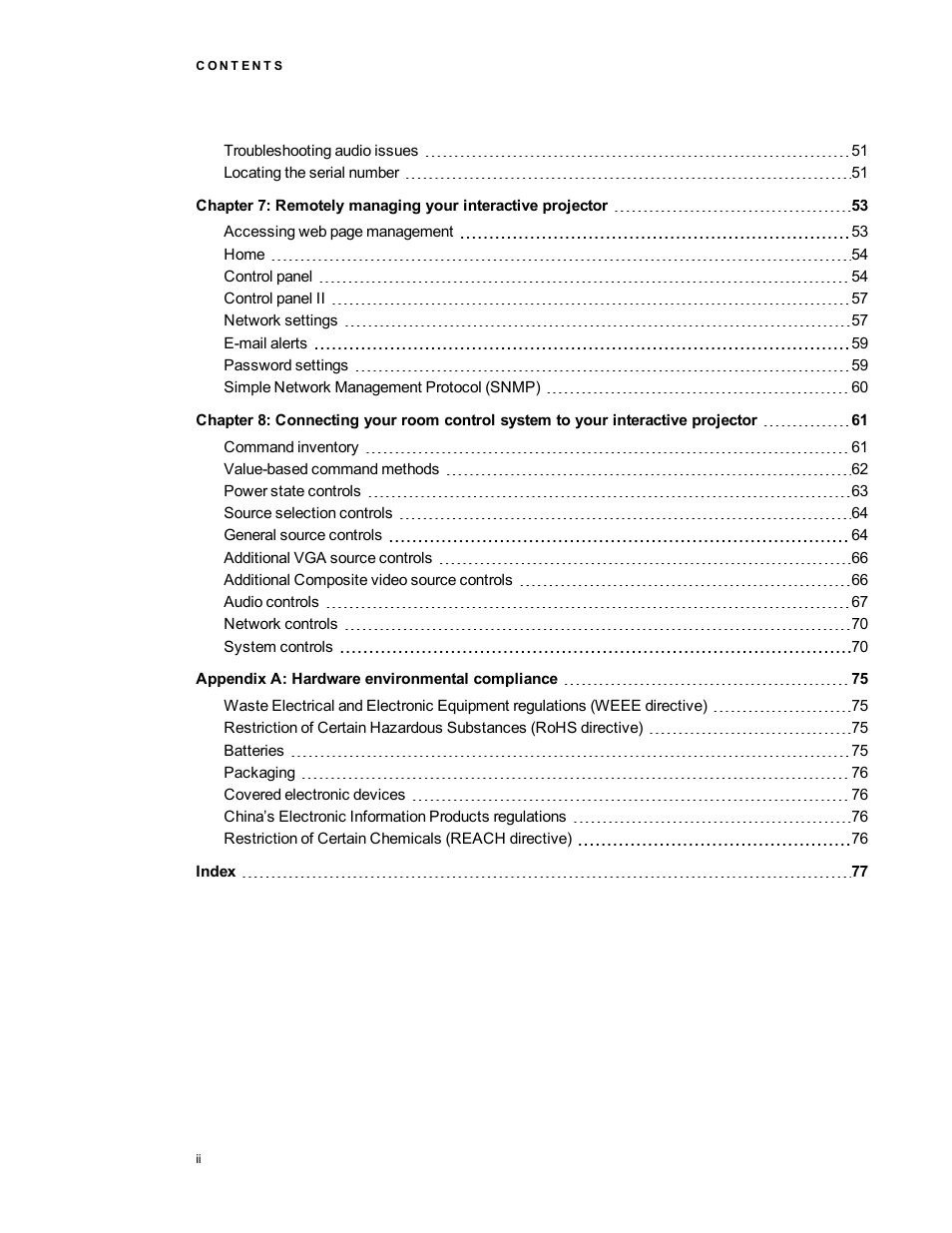 Smart Technologies LightRaise 40wi User Manual | Page 6 / 86