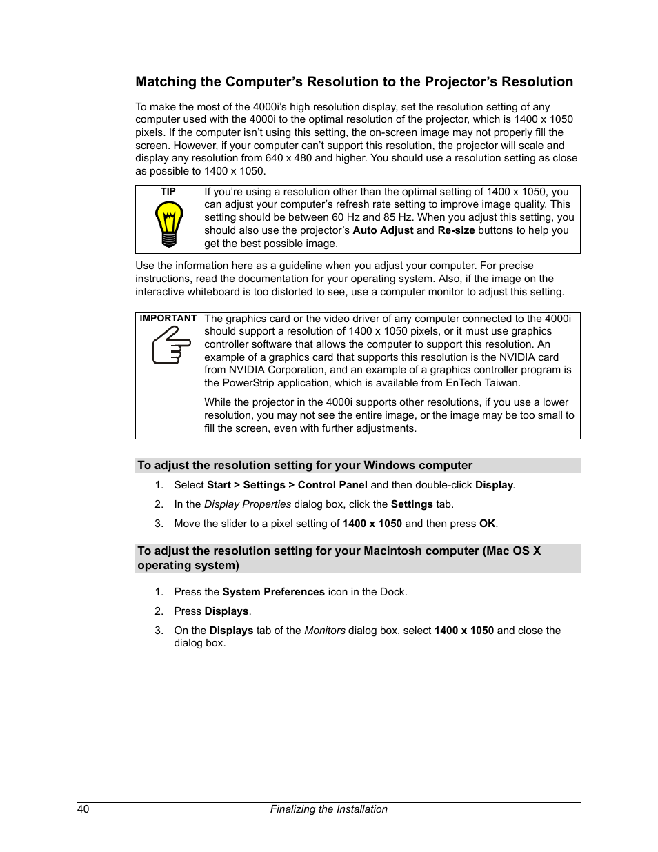 Smart Technologies SMART BOARD 4000I User Manual | Page 50 / 94
