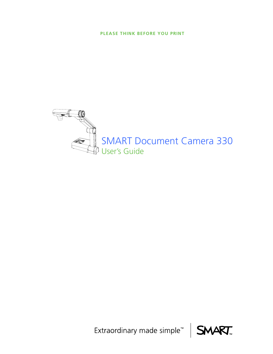 Smart Technologies Smart Document Camera 330 User Manual | 58 pages