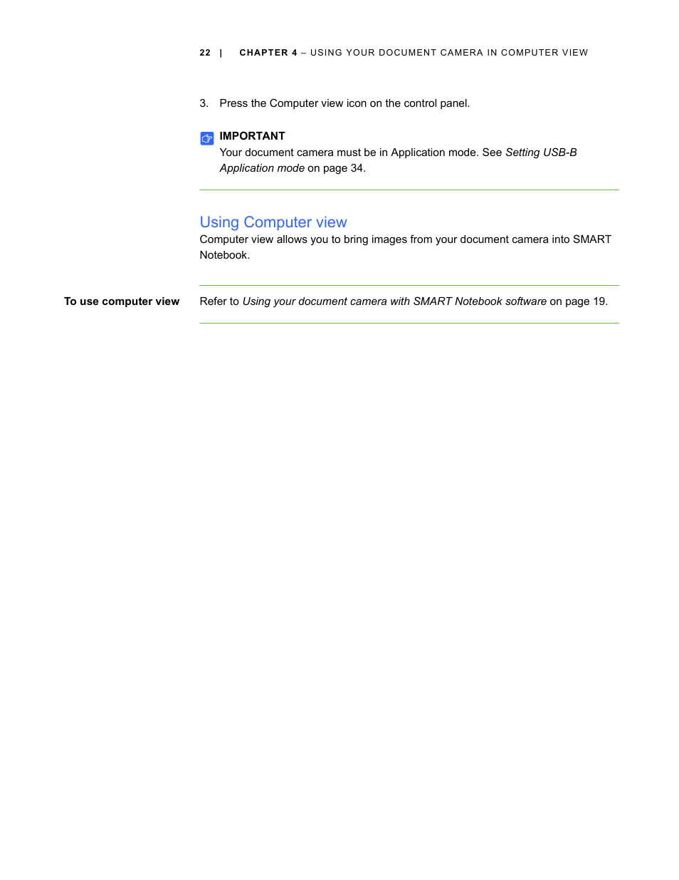 Using computer view | Smart Technologies Smart Document Camera 330 User Manual | Page 28 / 58