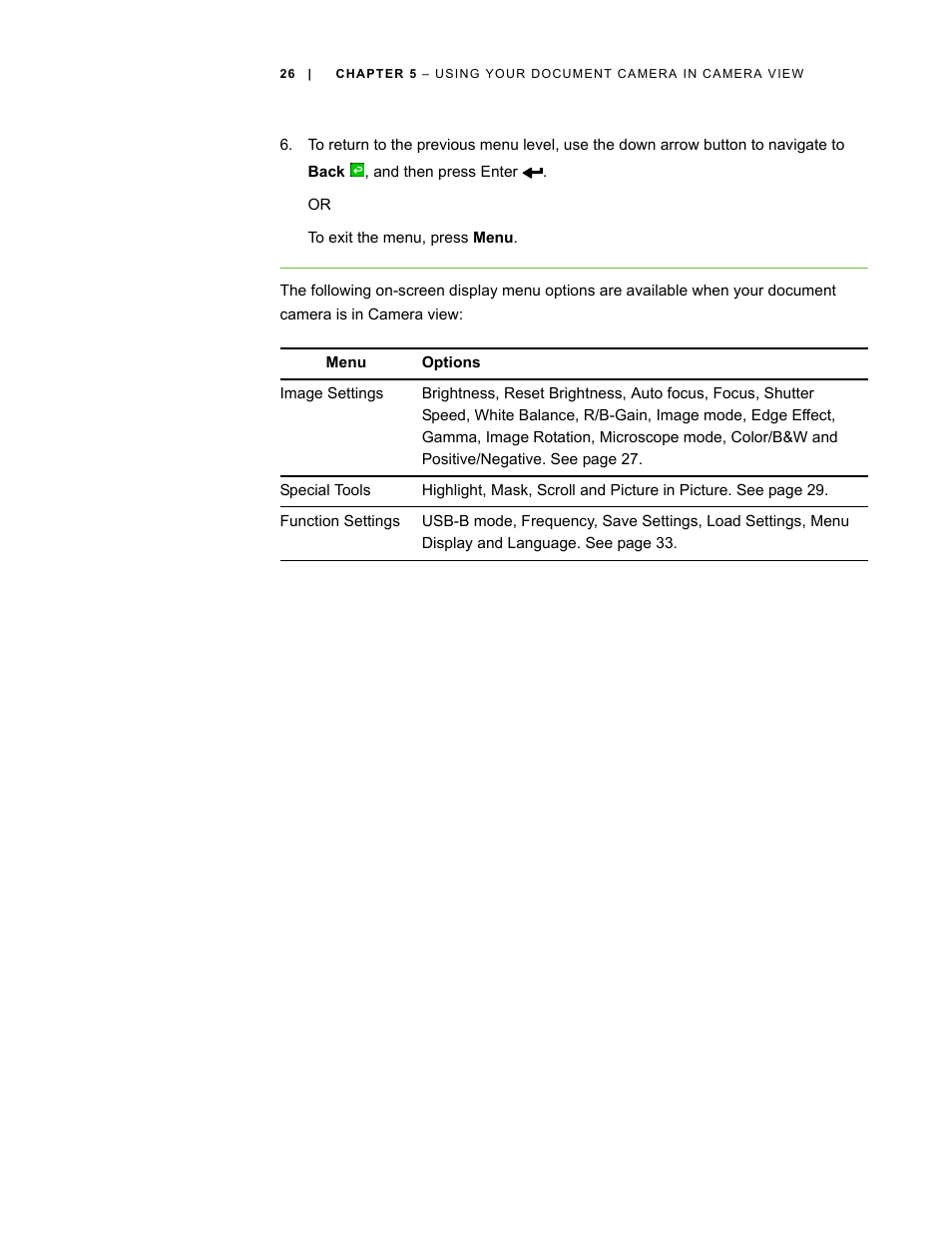 Smart Technologies Smart Document Camera 330 User Manual | Page 32 / 58