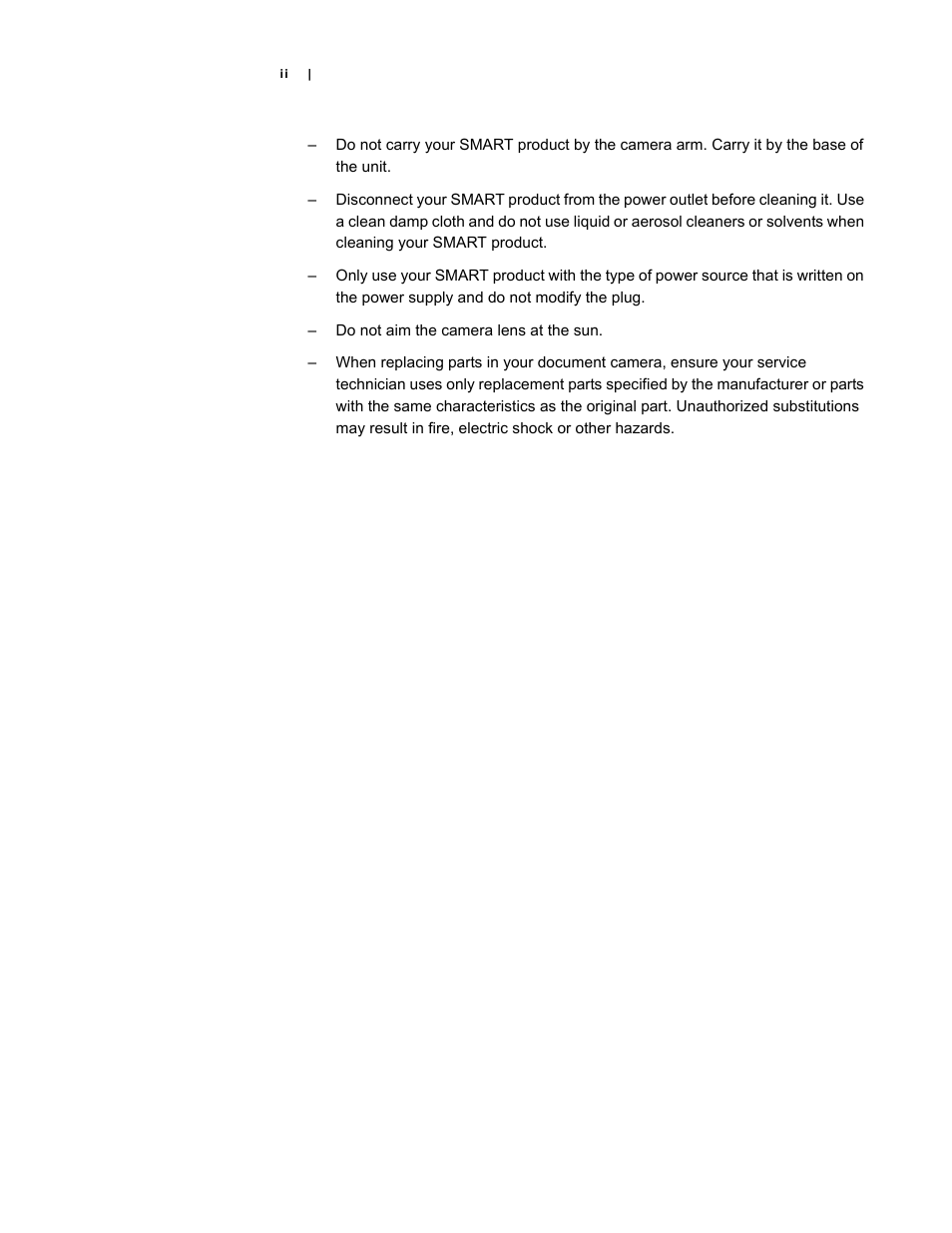 Smart Technologies Smart Document Camera 330 User Manual | Page 4 / 58
