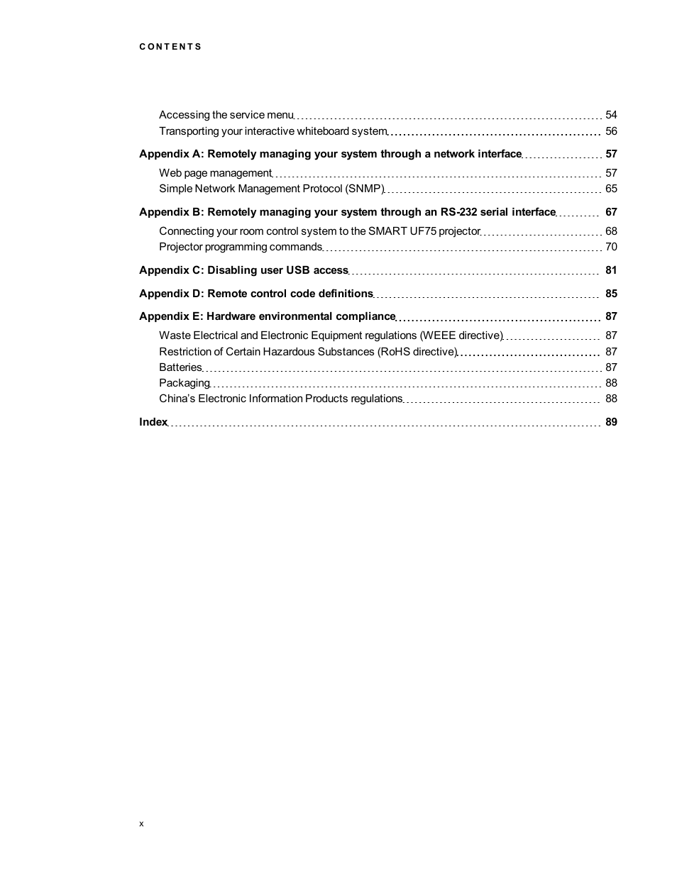 Smart Technologies Interactive Whiteboard System 600i5 User Manual | Page 12 / 106