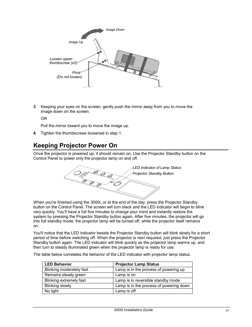 Keeping projector power on | Smart Technologies 3000i User Manual | Page 25 / 62