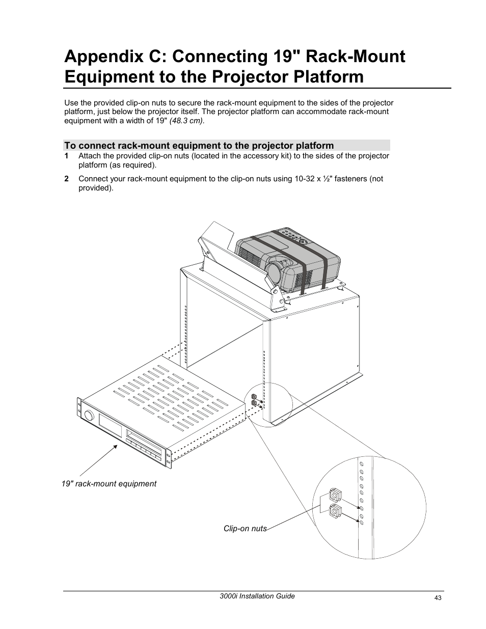 Appendix c: connecting rack-mount equipment | Smart Technologies 3000i User Manual | Page 51 / 62