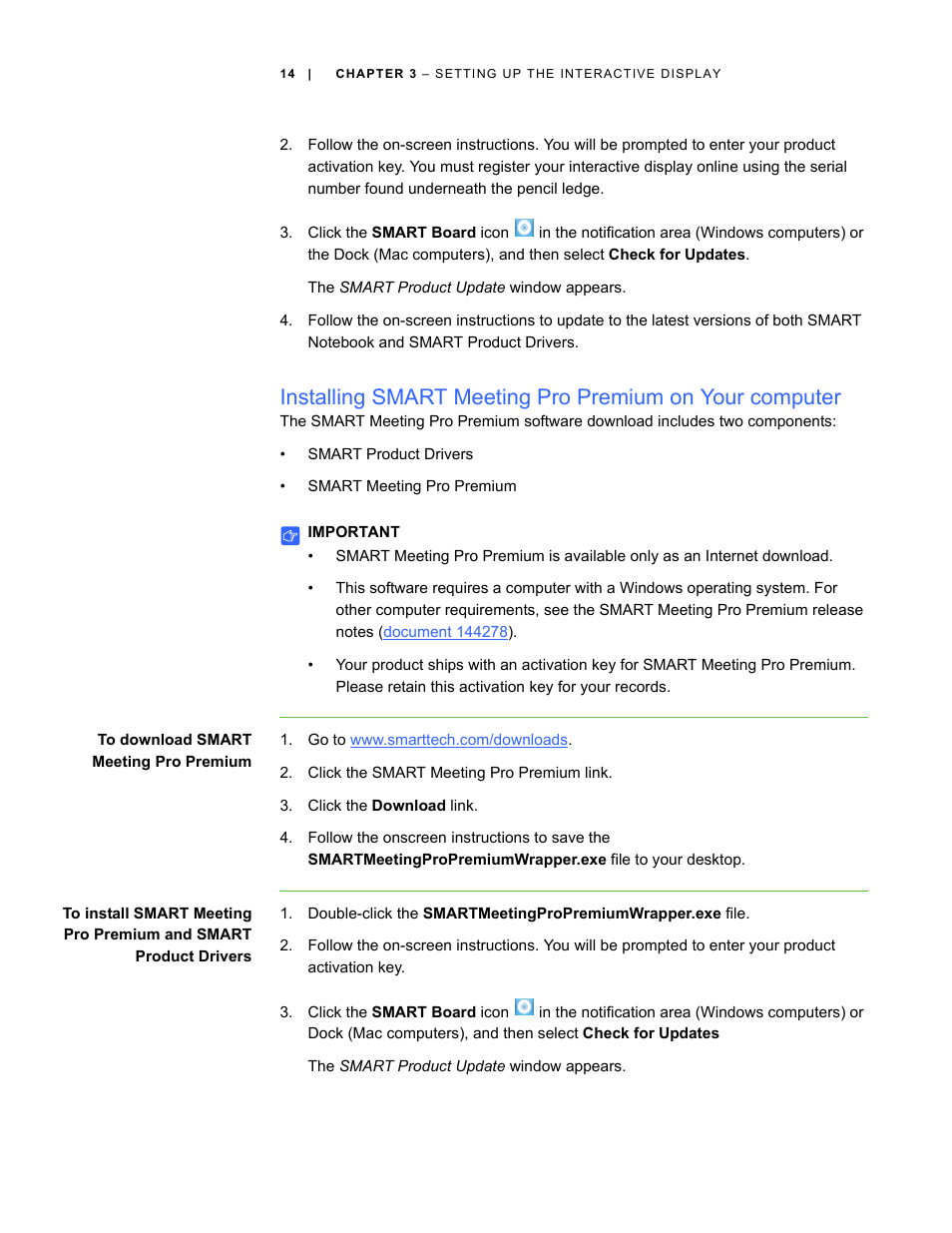 Smart Technologies SBID Interactive Display 6052i User Manual | Page 22 / 62