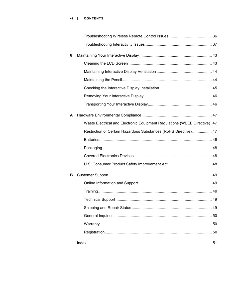 Smart Technologies SBID Interactive Display 6052i User Manual | Page 8 / 62