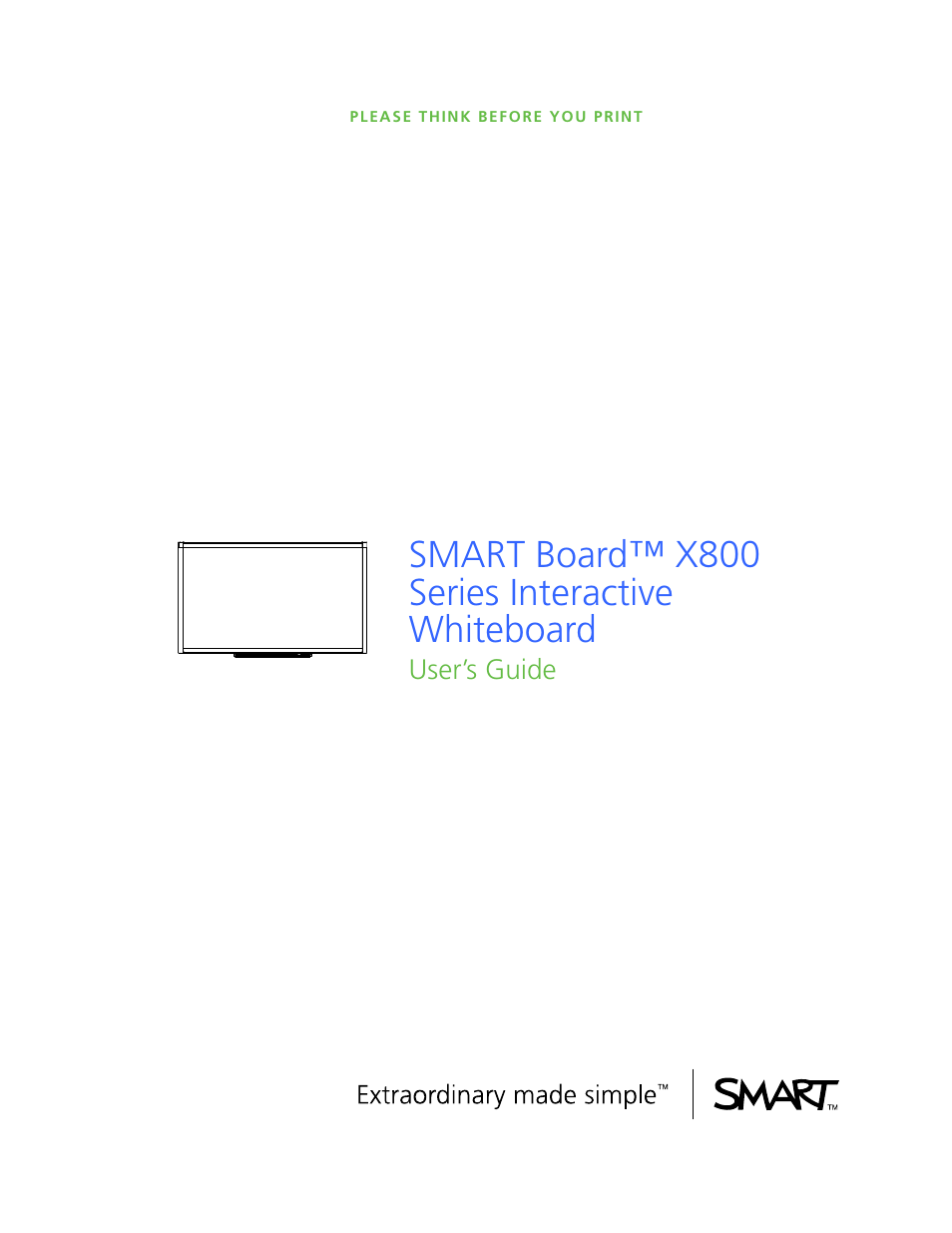 Smart Technologies X800 User Manual | 59 pages