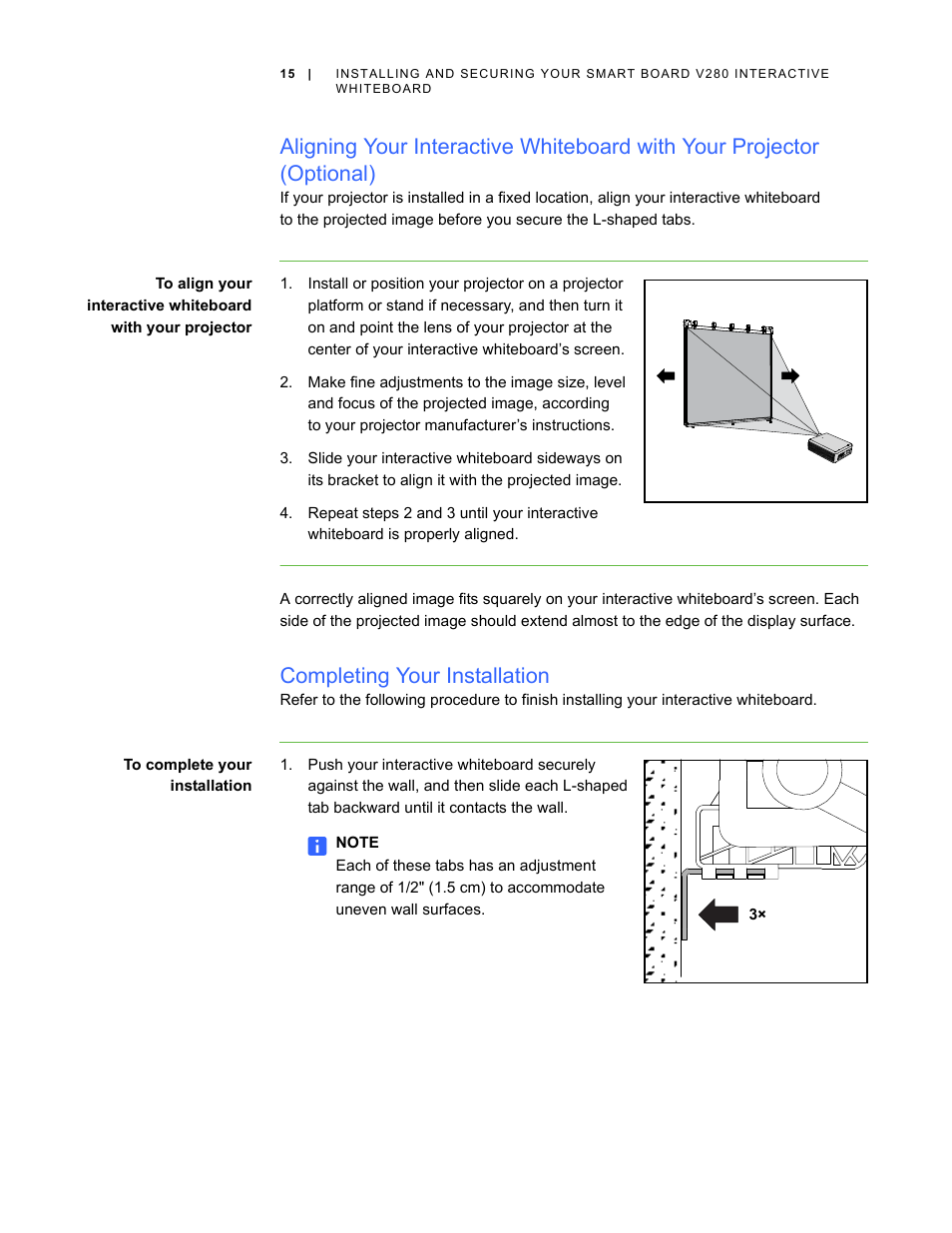 Completing your installation | Smart Technologies Smart Board V280 User Manual | Page 25 / 94