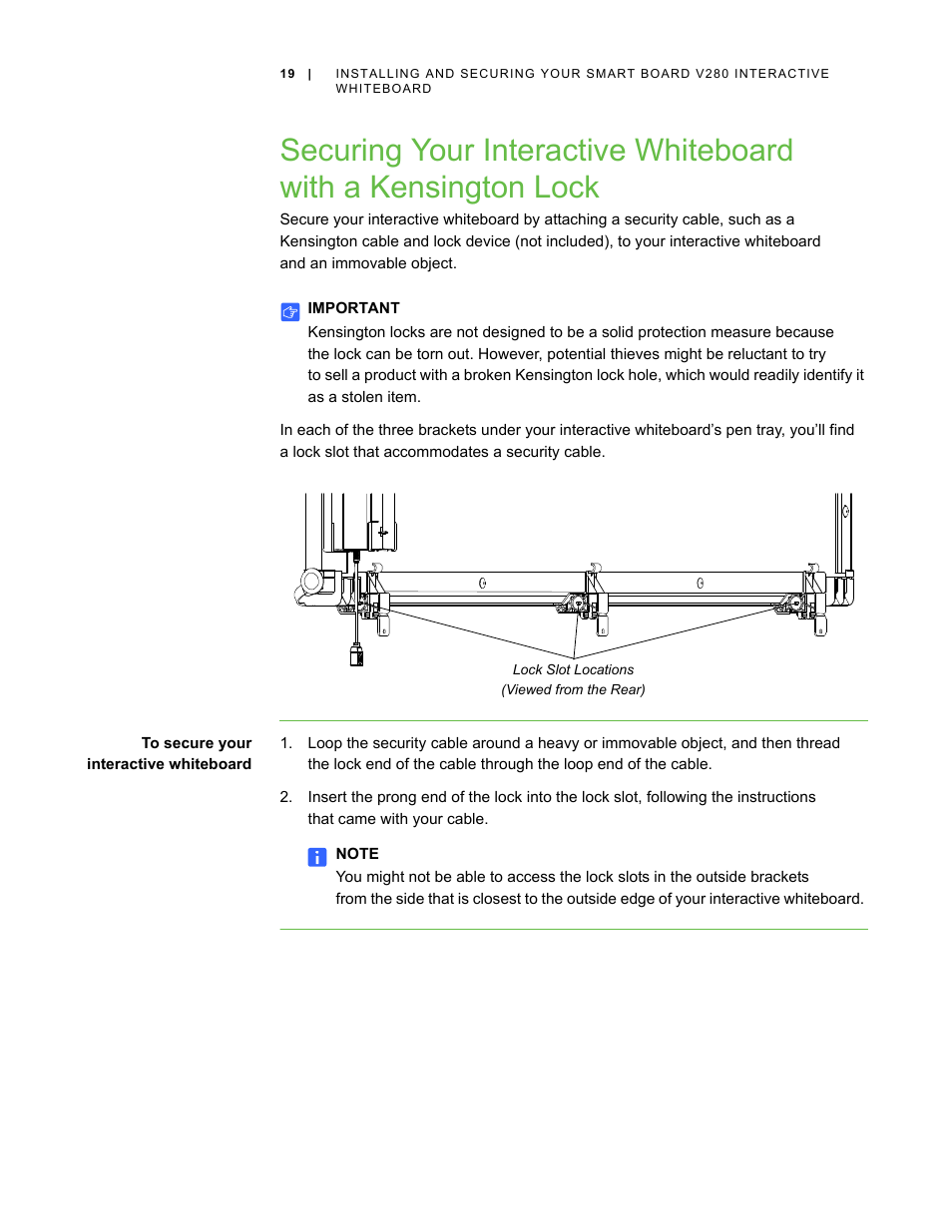 Smart Technologies Smart Board V280 User Manual | Page 29 / 94