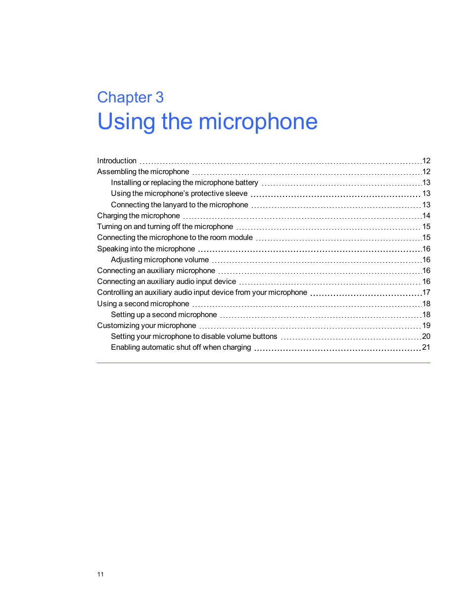 Chapter 3: using the microphone, Chapter 3 | Smart Technologies SMART Audio 340 User Manual | Page 17 / 58