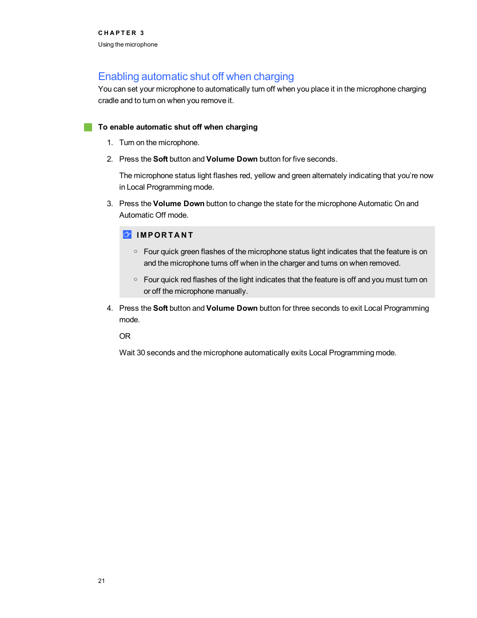 Enabling automatic shut off when charging | Smart Technologies SMART Audio 340 User Manual | Page 27 / 58