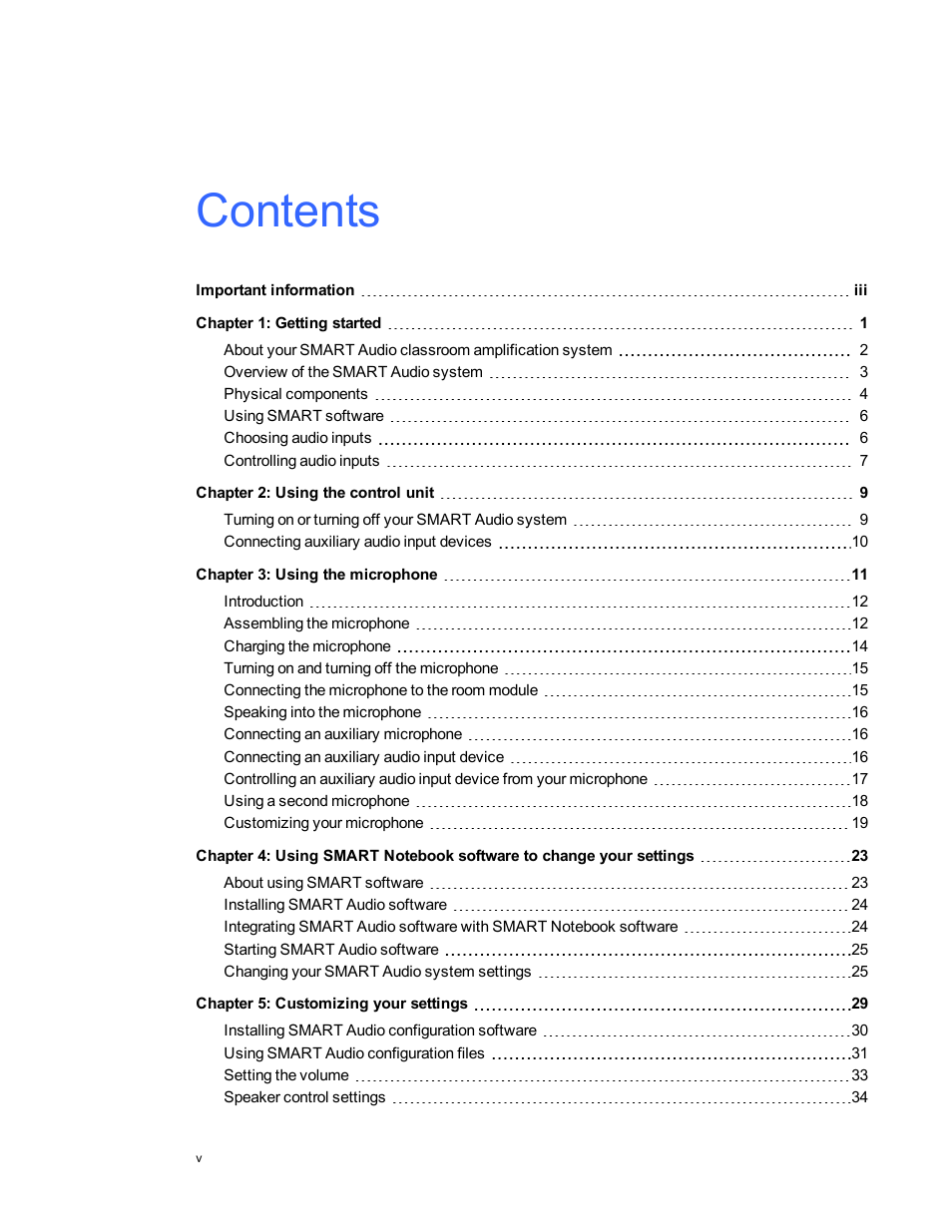 Smart Technologies SMART Audio 340 User Manual | Page 5 / 58