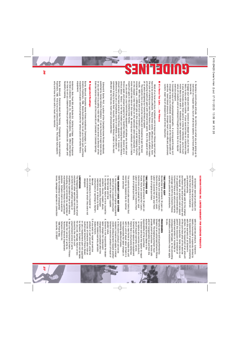 Schwinn 418P User Manual | Page 14 / 15