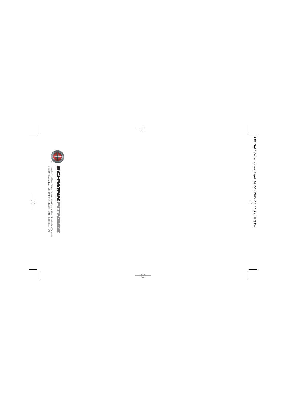 Schwinn 418P User Manual | Page 15 / 15