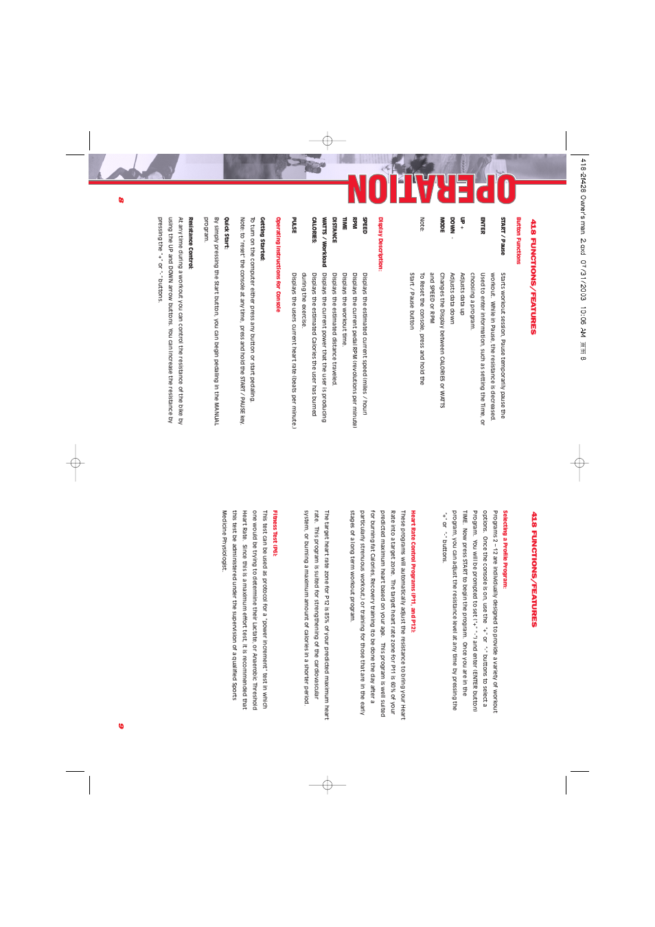 Schwinn 418P User Manual | Page 5 / 15
