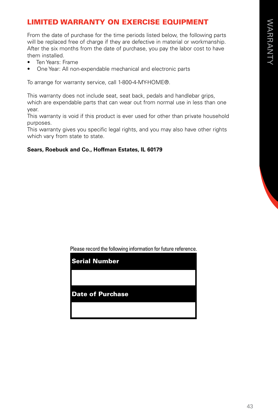 Schwinn SR23 User Manual | Page 43 / 44