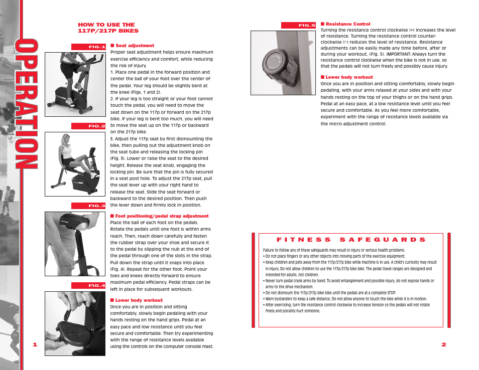 Schwinn 117P/217P User Manual | Page 4 / 13