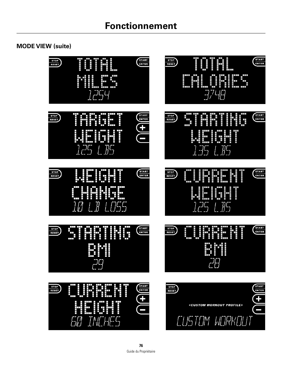 Fonctionnement | Schwinn 460 User Manual | Page 78 / 88