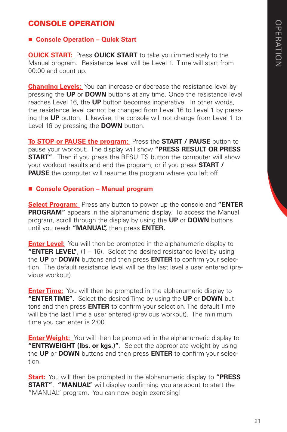 Schwinn 431 User Manual | Page 21 / 42