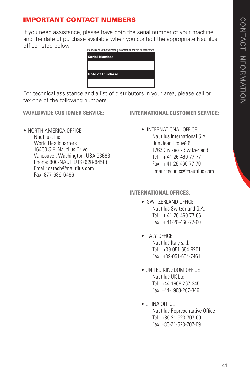 Schwinn 431 User Manual | Page 41 / 42