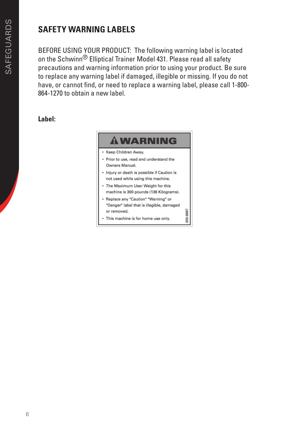 Schwinn 431 User Manual | Page 6 / 42