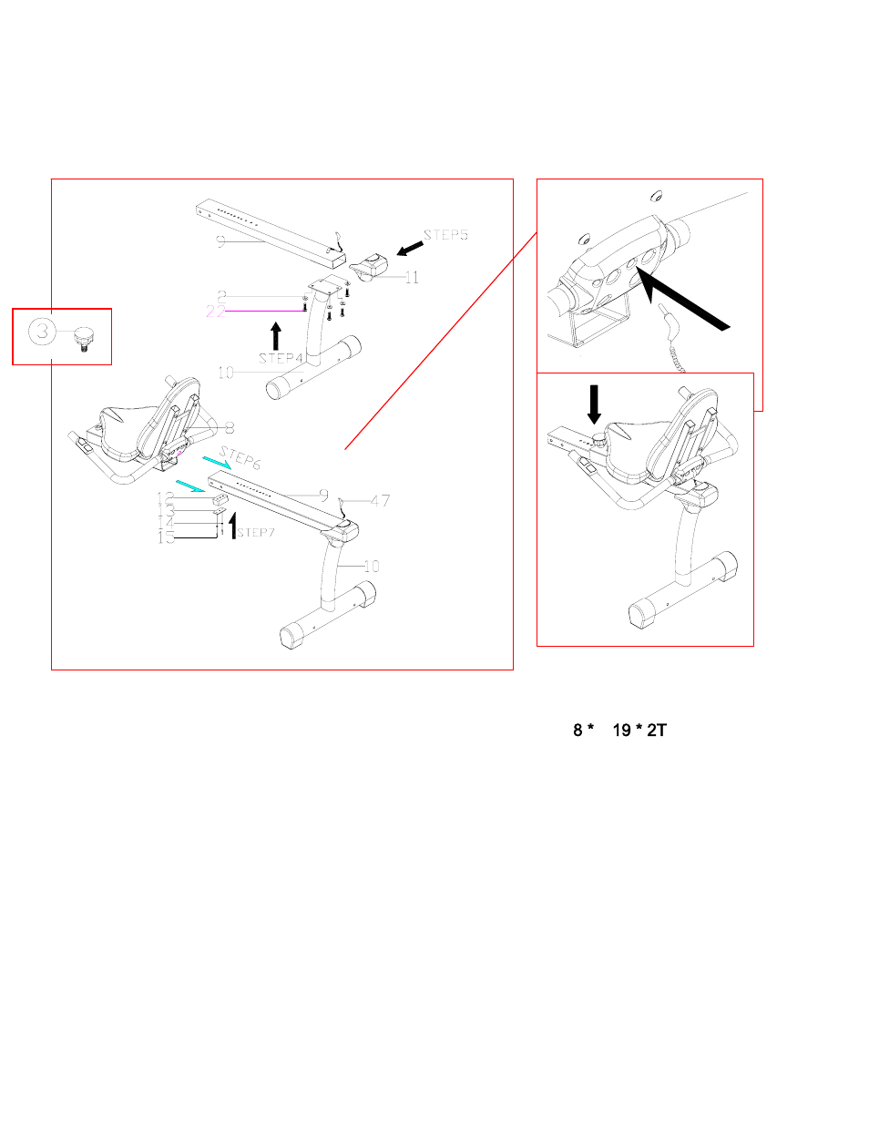Assembly stage #2 | Schwinn 202 User Manual | Page 10 / 17