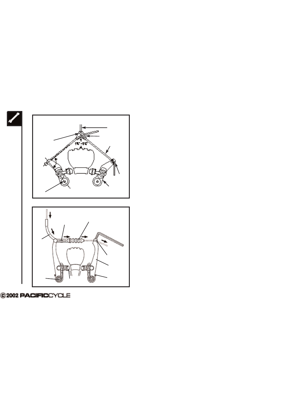 31 cantilever brakes - utilizing a straddle cable, V-style brakes | Schwinn none User Manual | Page 38 / 112