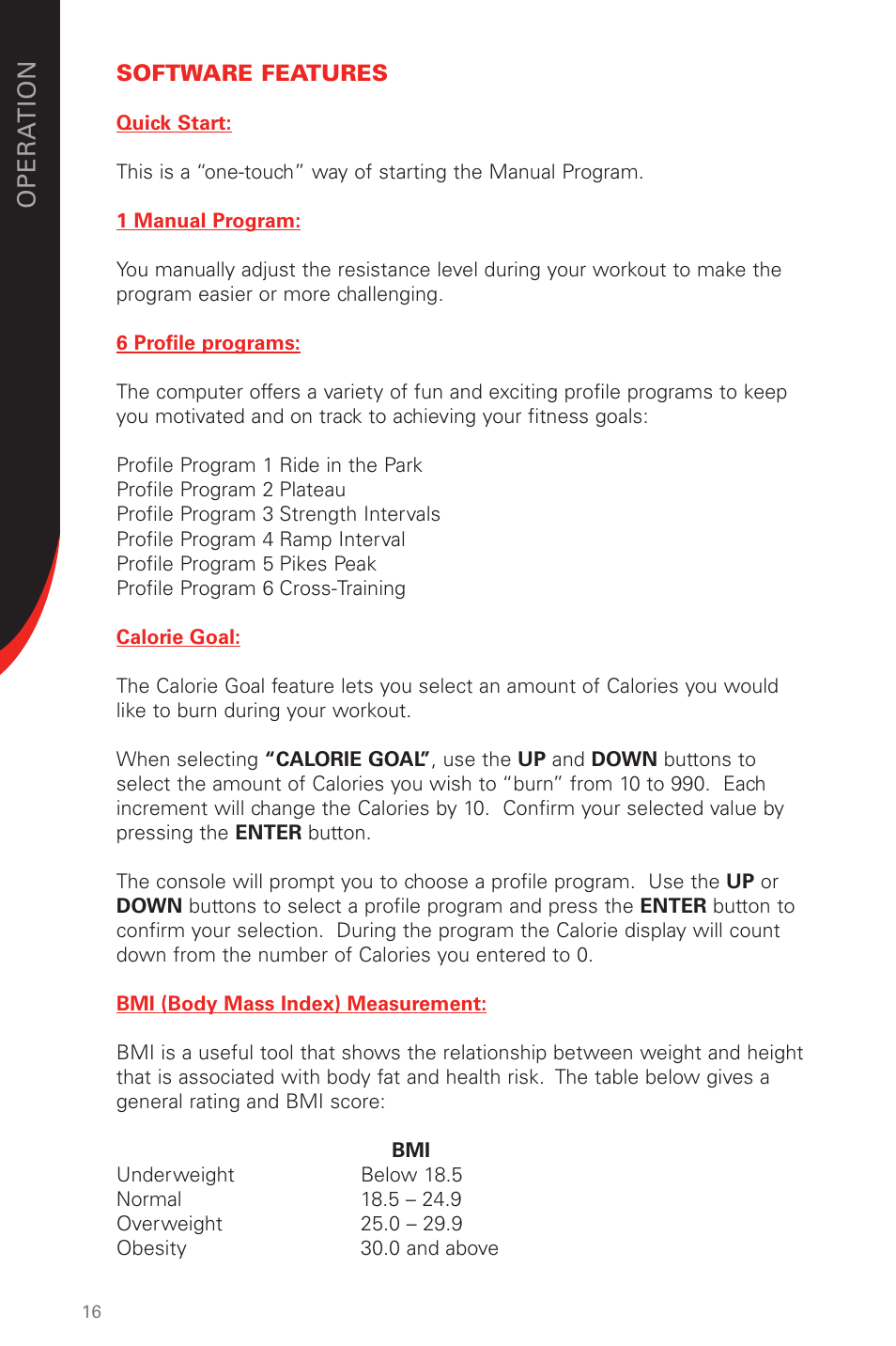 Schwinn 130/230 User Manual | Page 16 / 40