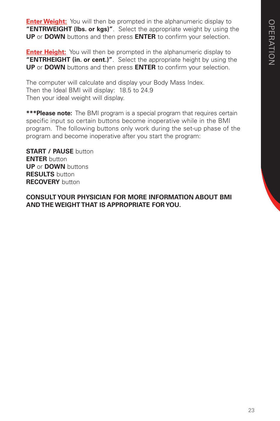 Schwinn 130/230 User Manual | Page 23 / 40