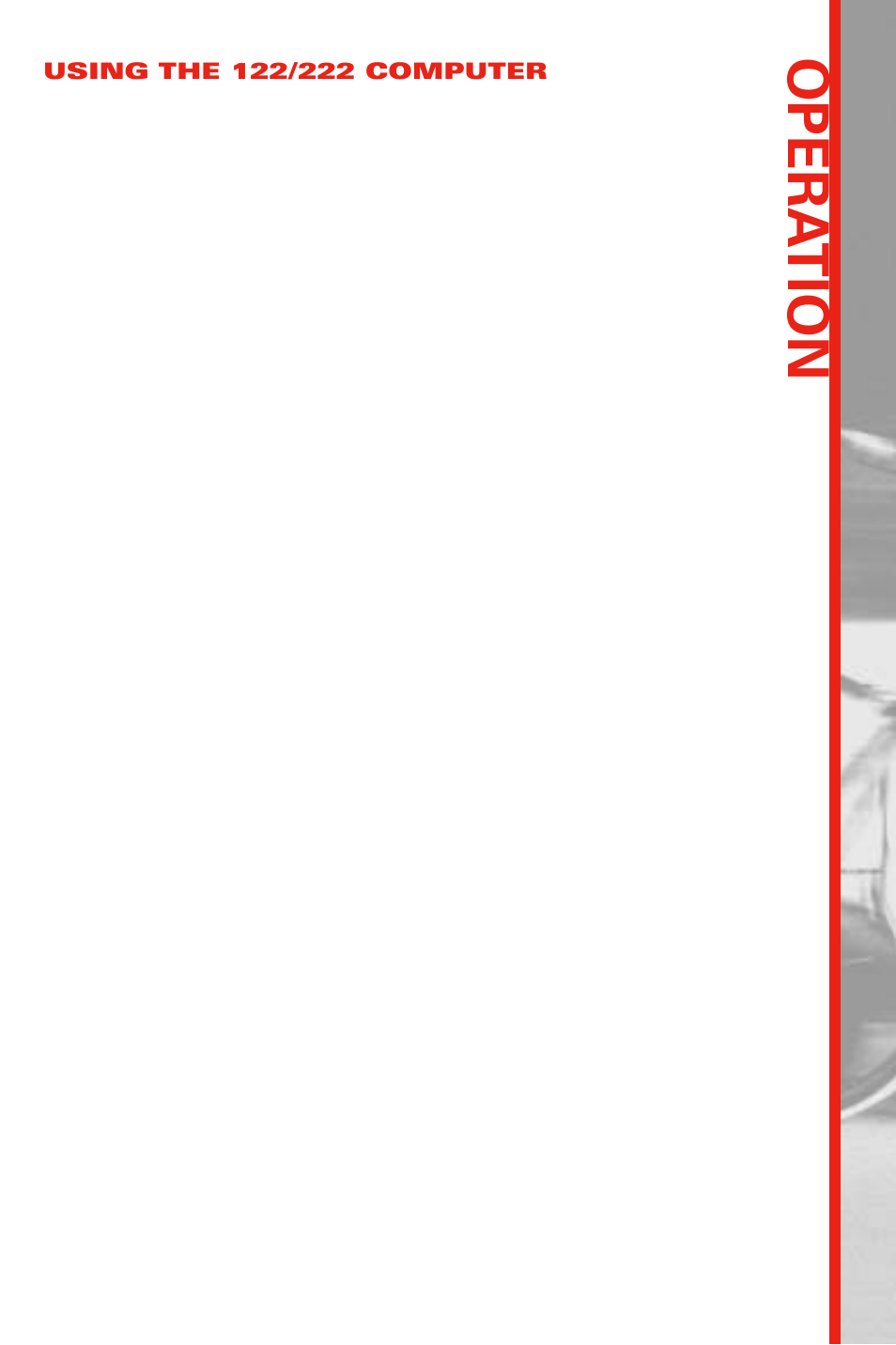Opera tion | Schwinn 222 User Manual | Page 13 / 34